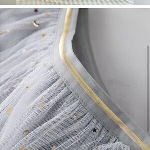 Glitter tulle maxi skirt